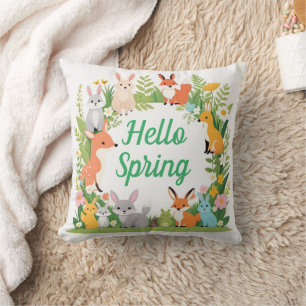 Niedliche Tiere, Hallo Frühling, Kissen