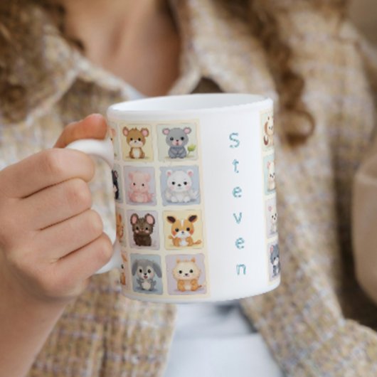 Niedliche Tiere I Kinder Individuelle Name Kaffee  Kaffeetasse