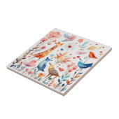 Niedliche Tiere im Garten Fliese (Seite)