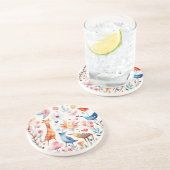 Niedliche Tiere im Garten Getränkeuntersetzer (Seite)