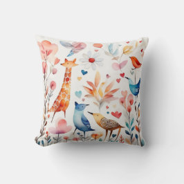 Niedliche Tiere im Garten Kissen