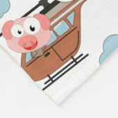 Niedliche Tiere im Hubschraubermuster Fleecedecke (Ecke)