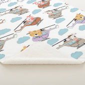 niedliche Tiere im Hubschraubermuster Sherpadecke (3/4)