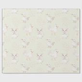 Niedliche Tiere in hellgrün Geschenkpapier (Flach)