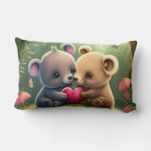 Niedliche Tiere in Liebe Lendenkissen (Rückseite)