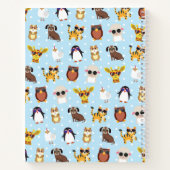 Niedliche Tiere in Sonnenbrille mit Namensschild Notizblock (Rückseite)