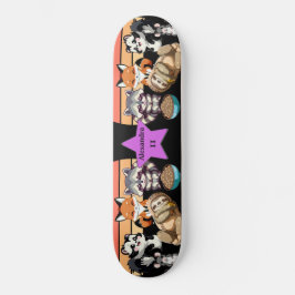 Niedliche Tiere Individuelle Name Skateboard