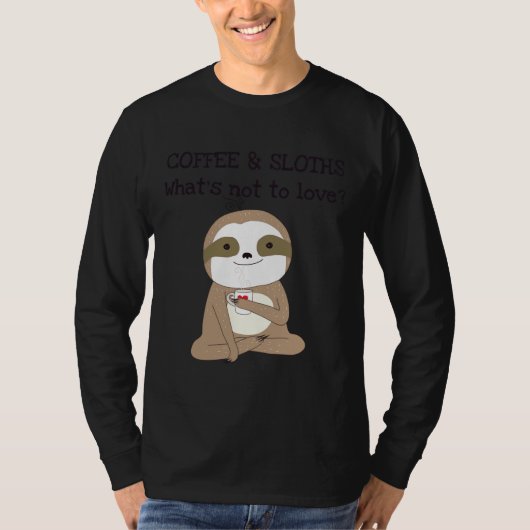 Niedliche Tiere Kaffee und Schläfchen T-Shirt (Vorderseite)