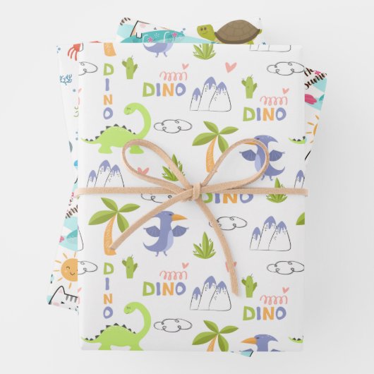 Niedliche Tiere Kindergeschenk Geschenkpapier Set (Beispiel)