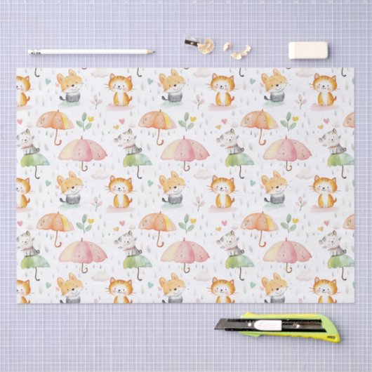 Niedliche Tiere Kindergeschenk Seidenpapier (Handwerk)