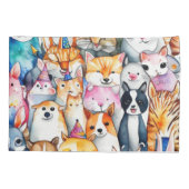 Niedliche Tiere Kissenbezug (Rückseite)