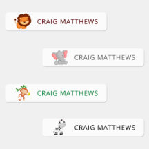 Niedliche Tiere Kleidung für Personalisierte Namen