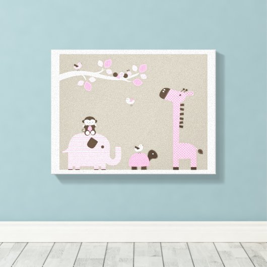 Niedliche Tiere Leinwanddruck (Insitu (Holzboden))