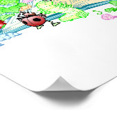 Niedliche Tiere lesen Buch Poster (Ecke)