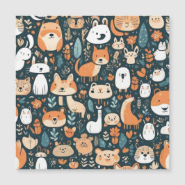 Niedliche Tiere machen Spaß beim Design, grüne Dek Magnetkarte