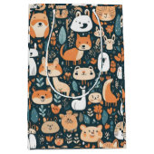 Niedliche Tiere machen Spaß beim Design, grüne Dek Mittlere Geschenktüte (Vorderseite)