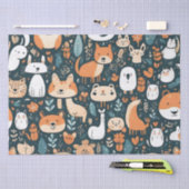 Niedliche Tiere machen Spaß beim Design, grüne Dek Seidenpapier (Handwerk)