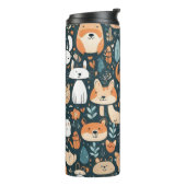 Niedliche Tiere machen Spaß beim Design, grüne Dek Thermosbecher (Nach links gedreht)