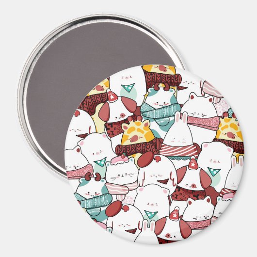 Niedliche Tiere Magnet (Vorderseite/Rückseite)