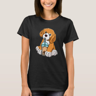 Niedliche Tiere mit Boba Tee trinken