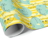 Niedliche Tiere mit Wasser 2 Geschenkpapier (Rolleneckpunkt)