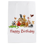 Niedliche Tiere Mittlere Geschenktüte (Rückseite)