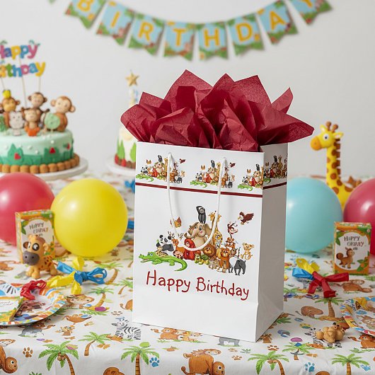 Niedliche Tiere Mittlere Geschenktüte