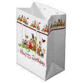 Niedliche Tiere Mittlere Geschenktüte (Vorderseite Schrägansicht)