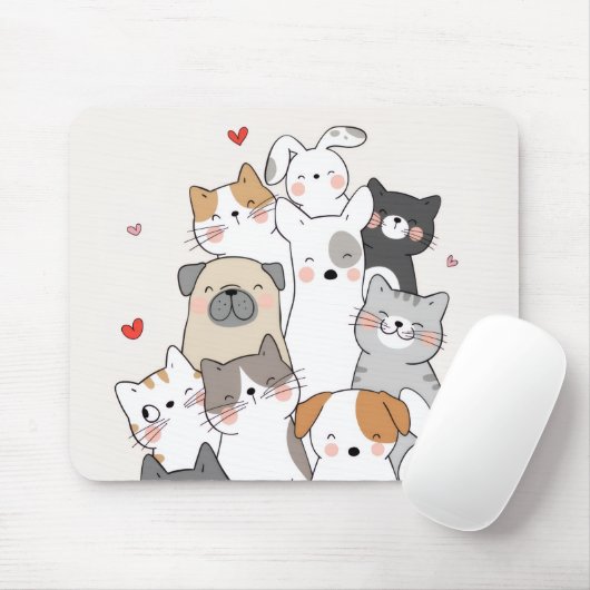 niedliche Tiere Mousepad (Mit Mouse)