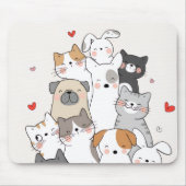 niedliche Tiere Mousepad (Vorne)