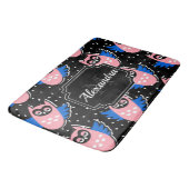 Niedliche Tiere Muster Badematte (Schrägansicht)