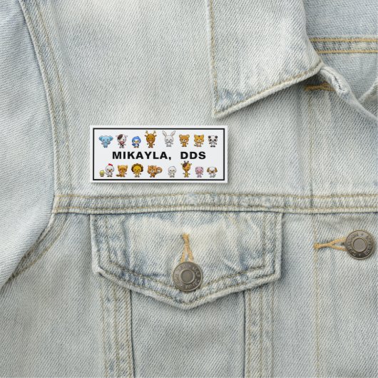 Niedliche Tiere Namensschild (Beispiel)