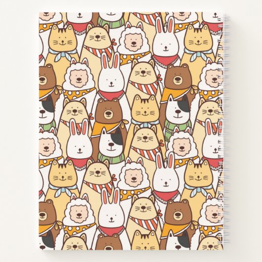 Niedliche Tiere Notizblock (Rückseite)