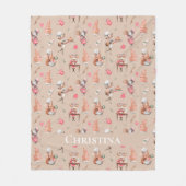 Niedliche Tiere Pancake Fabrik brauner individuell Fleecedecke (Vorderseite)