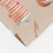 Niedliche Tiere Pancake Fabrik brauner individuell Fleecedecke (Ecke)