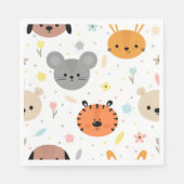 Niedliche Tiere Party Serviette (Vorderseite)