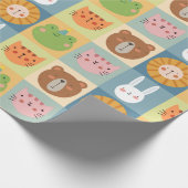 Niedliche Tiere-Patchwork-Wrapping-Papier Geschenkpapier (Ecke)