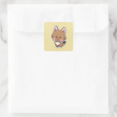 Niedliche Tiere Quadratischer Aufkleber (Tasche)
