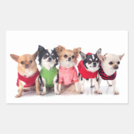 Niedliche Tiere Rechteckiger Aufkleber