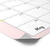 Niedliche Tiere Rosa Dschungelmädchen Babydusche Poster (Ecke)