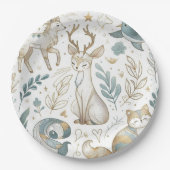 niedliche Tiere Safari Geburtstagszoo Pappteller (Vorderseite)