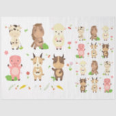 Niedliche Tiere Sammlung 4 Decoupage Seidenpapier (Vorderseite)