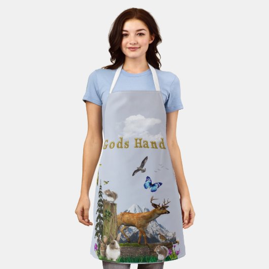 Niedliche Tiere Schürze (Getragen)