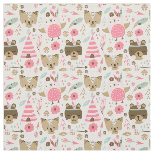 Niedliche Tiere Stoff (Muster)