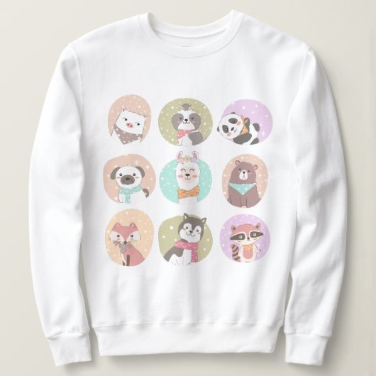 Niedliche Tiere Sweatshirt (Design vorne)