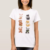 Niedliche Tiere T-Shirt (Vorderseite)