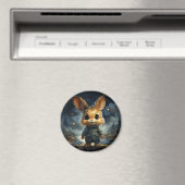 Niedliche Tiere unter dem Sternenhimmel Magnet (In Situ (Geschirrspüler))