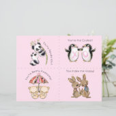 Niedliche Tiere Valentinstag-Karte (Stehend Vorderseite)