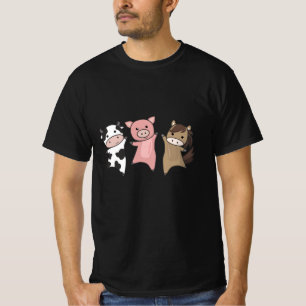 Niedliche Tiere von Rinderpferden für Kinder T-Shirt