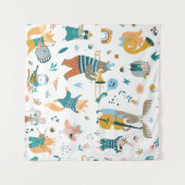 Niedliche Tiere Wandteppich (Vorderseite (Horizontal))